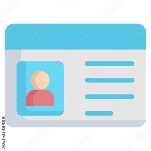 id card flat icon