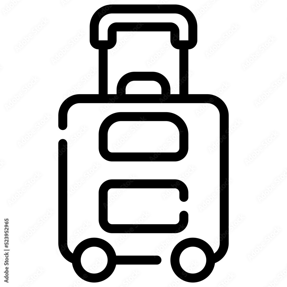 suitcase line icon