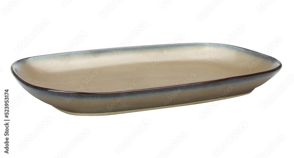 Empty porcelain, Ceramic plate on transparent background png file Empty porcelain, Ceramic plate on transparent background png file