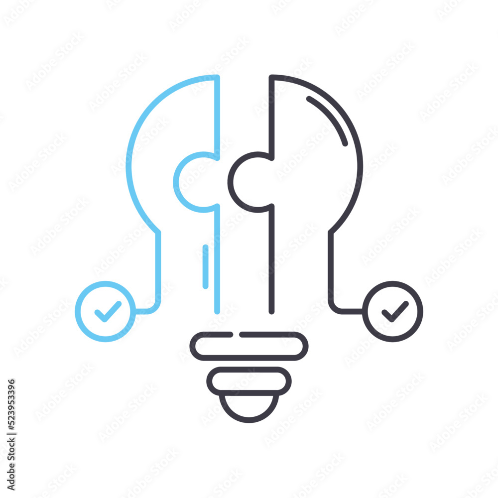 solution line icon, outline symbol, vector illustration, concept sign solution line icon, outline symbol, vector illustration, concept sign