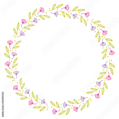 Wallpaper Mural Floral Wreath Frame  Torontodigital.ca