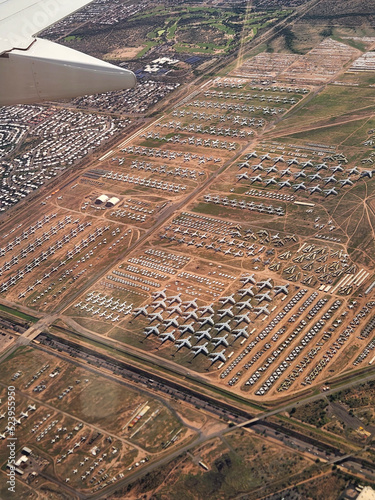 Boneyard - aircraft stored in desert - Tucson, Arizona