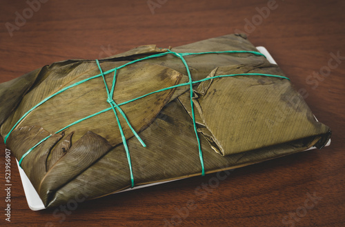 Delicious steamed tamales - Traditional Colombian food photo