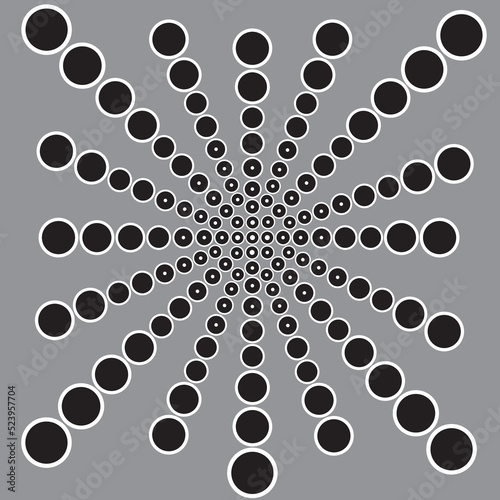 optical illusion by circles - Retro fashion 80's 90's