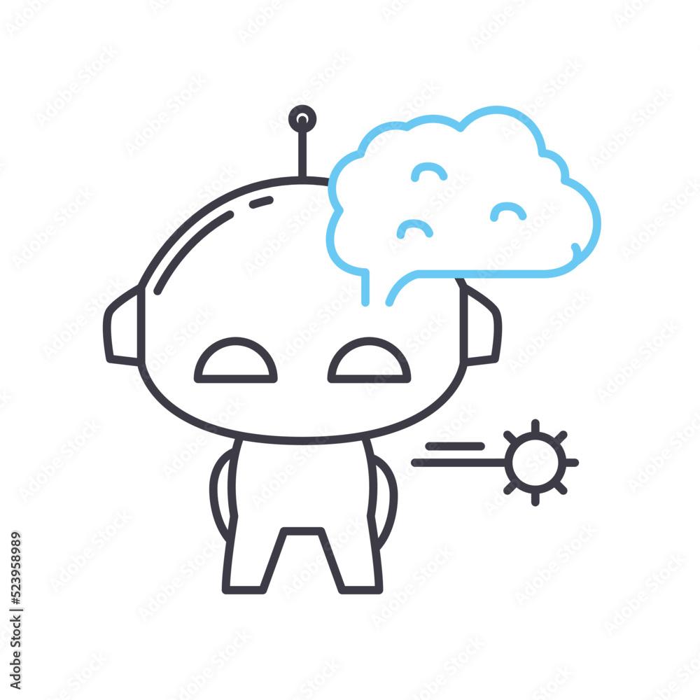 technologica singularity line icon, outline symbol, vector illustration, concept sign technologica singularity line icon, outline symbol, vector illustration, concept sign