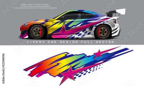 car livery graphic vector. abstract grunge background design for vehicle vinyl wrap and car branding