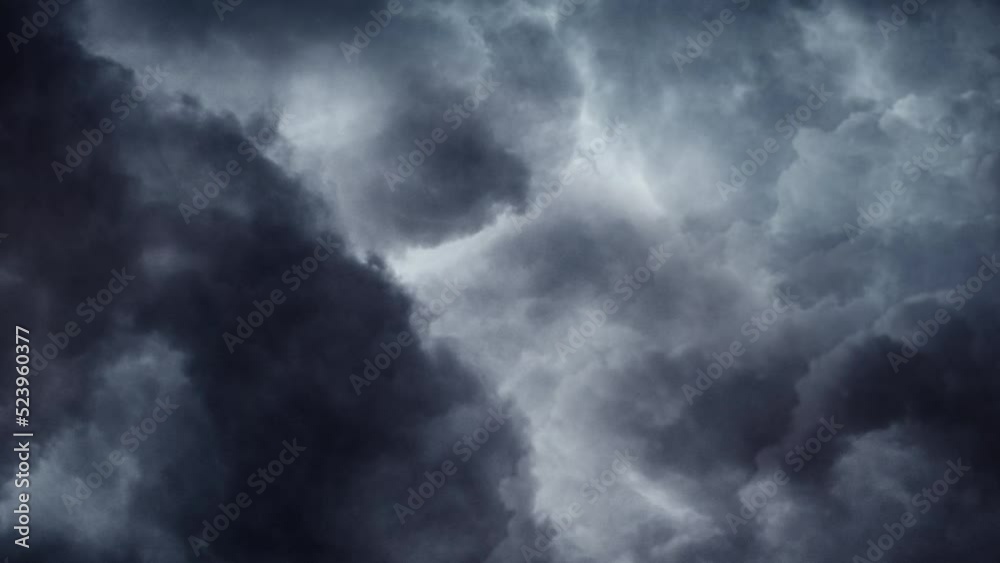 view of Lightning Flashes In Storm dark Clouds view of Lightning Flashes In Storm dark Clouds