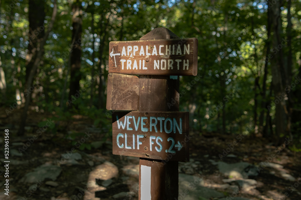 Weverton Cliffs Sign Post, Appalachian Trail - Knoxville, Maryland