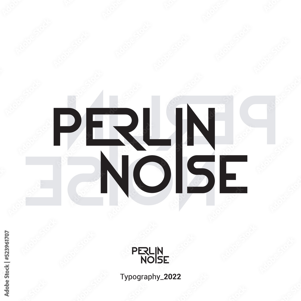 PERLIN NOISE letter initial typography monogram futuristic technology logo design vector