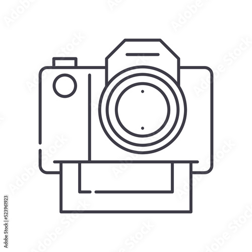 photoghrapy business line icon, outline symbol, vector illustration, concept sign photo