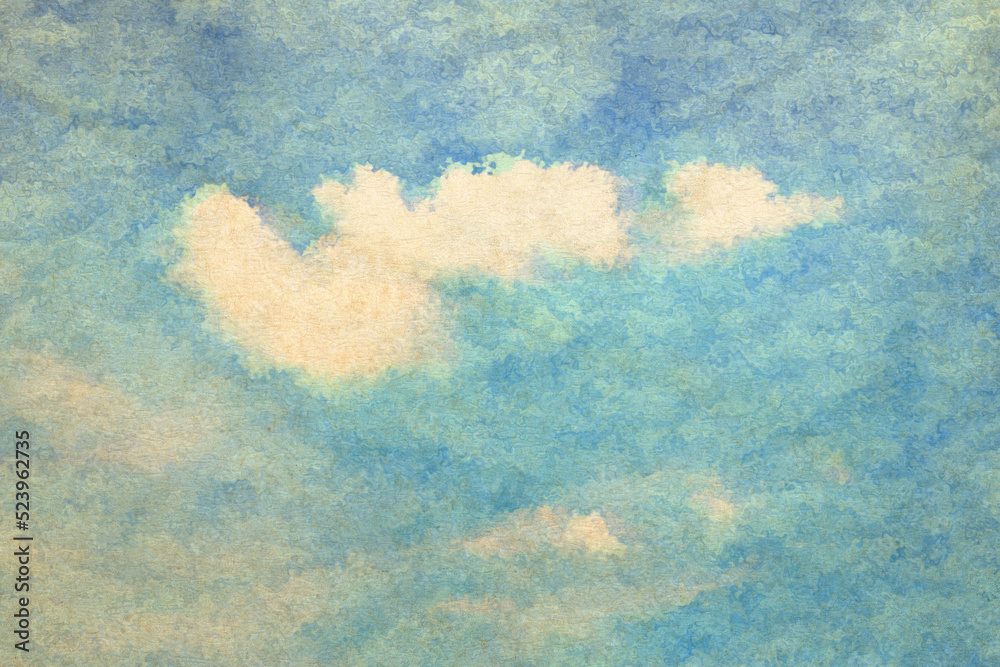vintage watercolor clouds