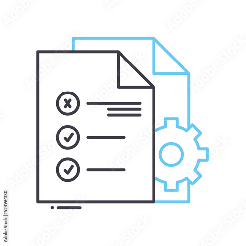 rework requirement line icon, outline symbol, vector illustration, concept sign