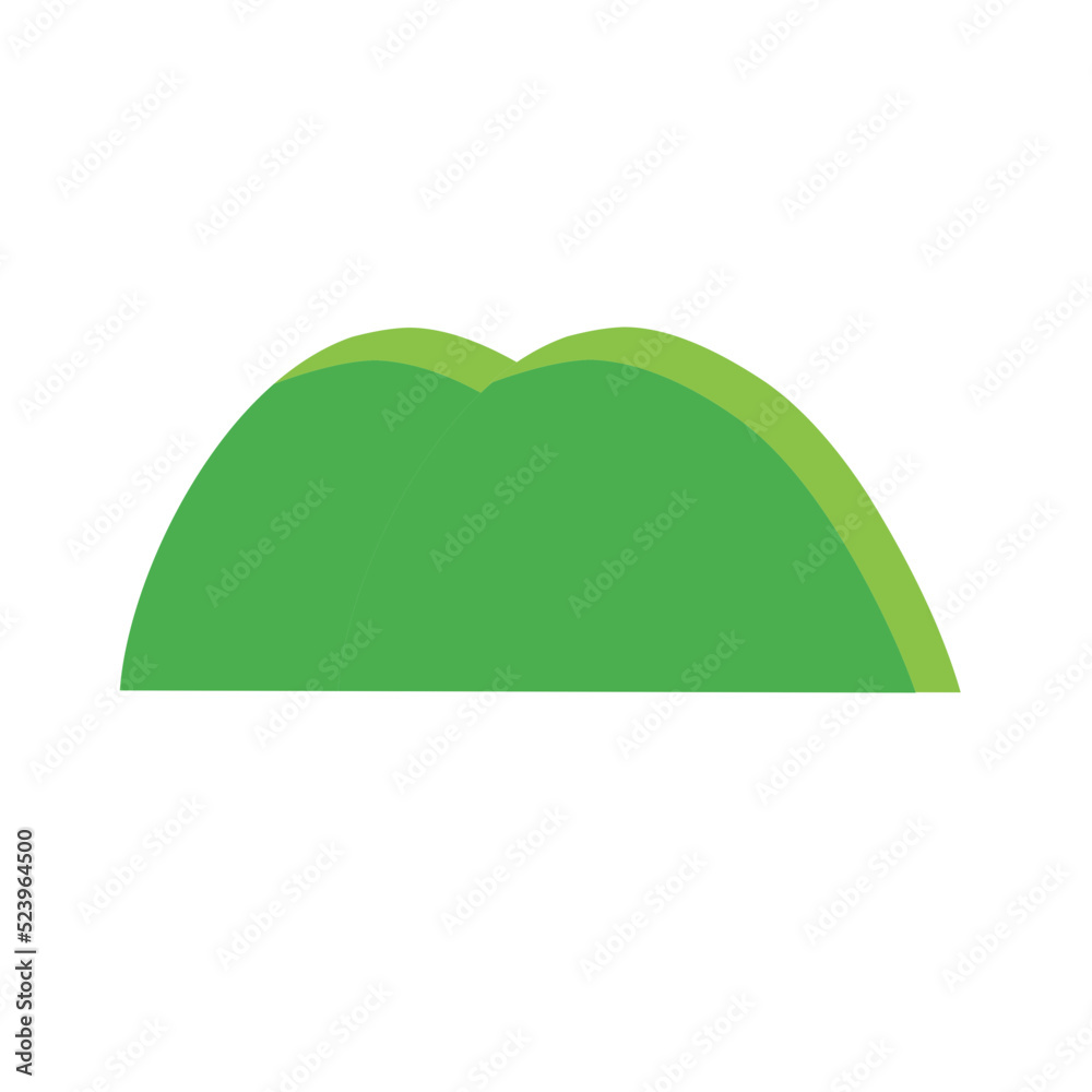 Illustration of greenhill cartoon on a white background Illustration of greenhill cartoon on a white background