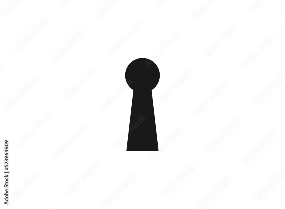 Keyhole icon for graphic design projects. Keyhole icon for graphic design projects.