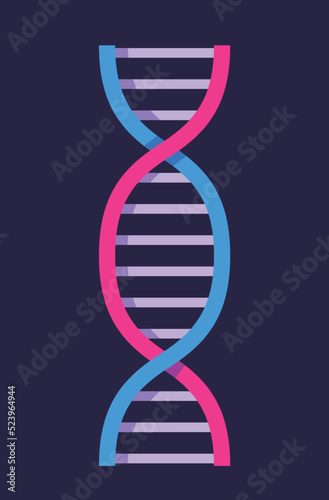 dna vector pink and blue
