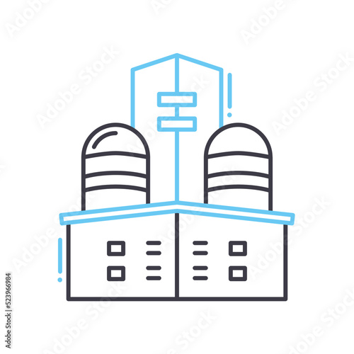 renter insurance line icon, outline symbol, vector illustration, concept sign