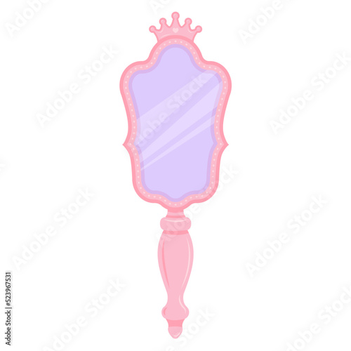 Wallpaper Mural Pink princess mirror with crown