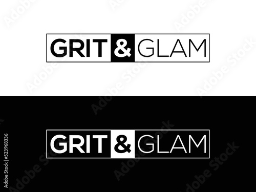 Grit & Glam logo design vector template.eps