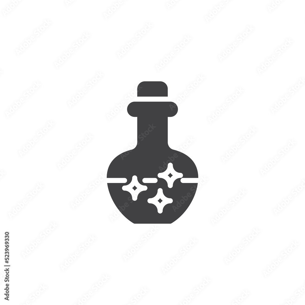 Obraz premium Magic potion flask vector icon