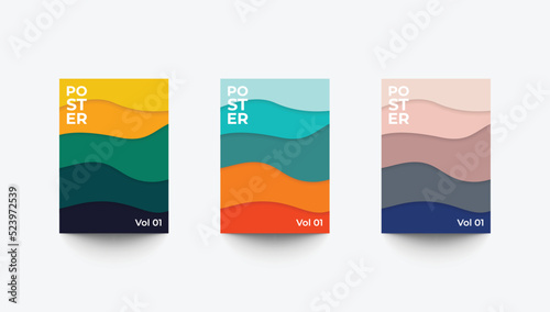 Modern abstract colorful vector banner poster cover background design