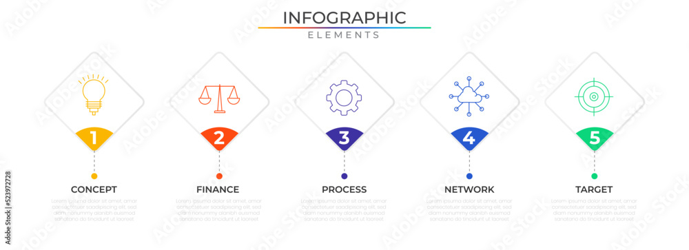 Agenda timeline infographic elements concept design vector with icons. Business workflow network project template for presentation and report. Agenda timeline infographic elements concept design vector with icons. Business workflow network project template for presentation and report.