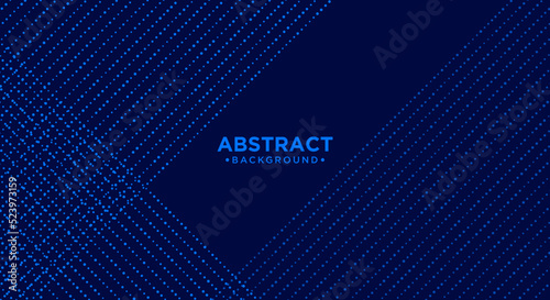 blue background. Dark blue abstract background geometry glows with line particles.
