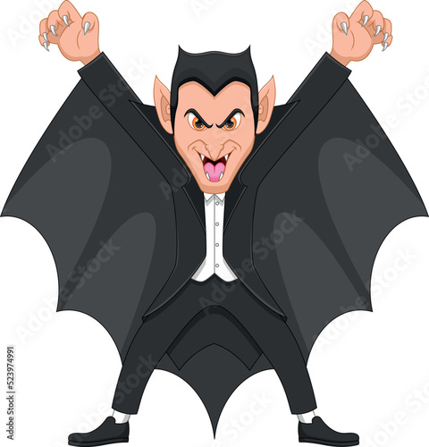 cartoon dracula vampire man