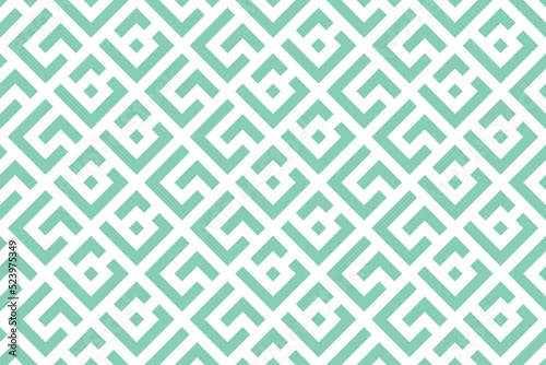 Abstract geometric pattern. A seamless vector background. White and green ornament. Graphic modern pattern. Simple lattice graphic design