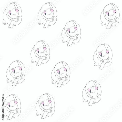 seamless pattern with easter eggs