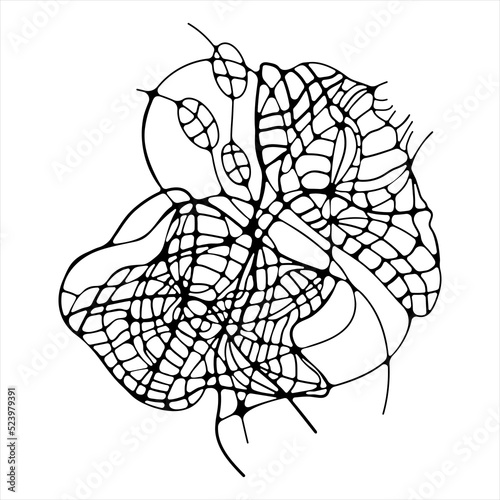 Abstract drawing flowers photo