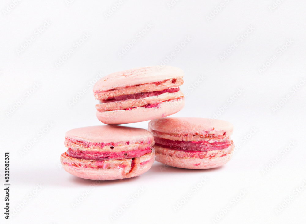 macaroon on isolated background, close up