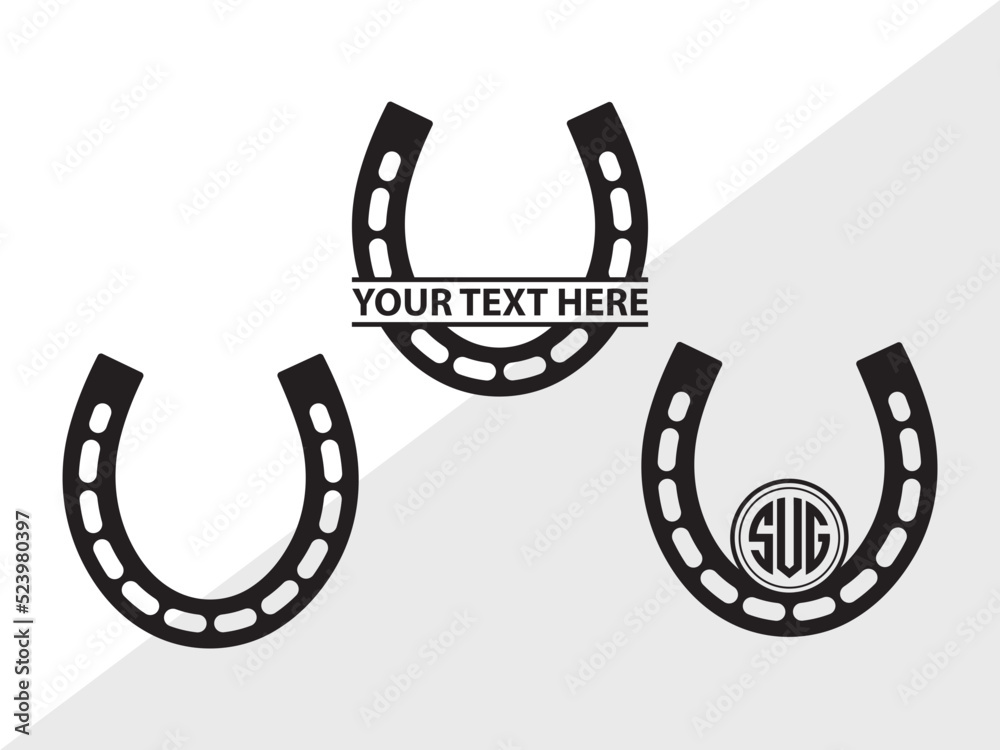 Horseshoe Monogram SVG Horseshoe Svg Triumph Horseshoe Svg Horse Shoe Svg Horseshoe