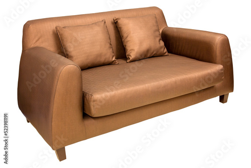 sofa furniture with pillow isolated with clipping path