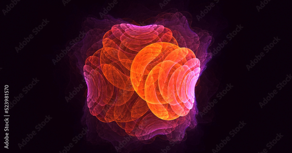 Obraz premium 3D rendering abstract multicolor fractal light background