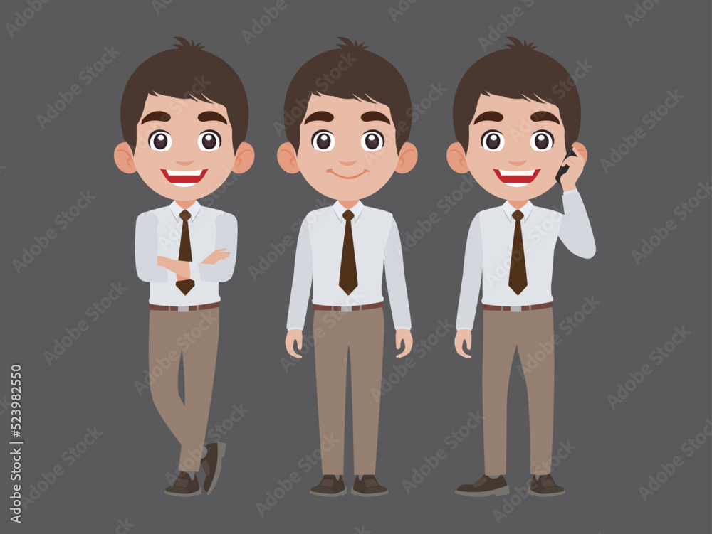 Business person in different positions set
Business person in different positions set