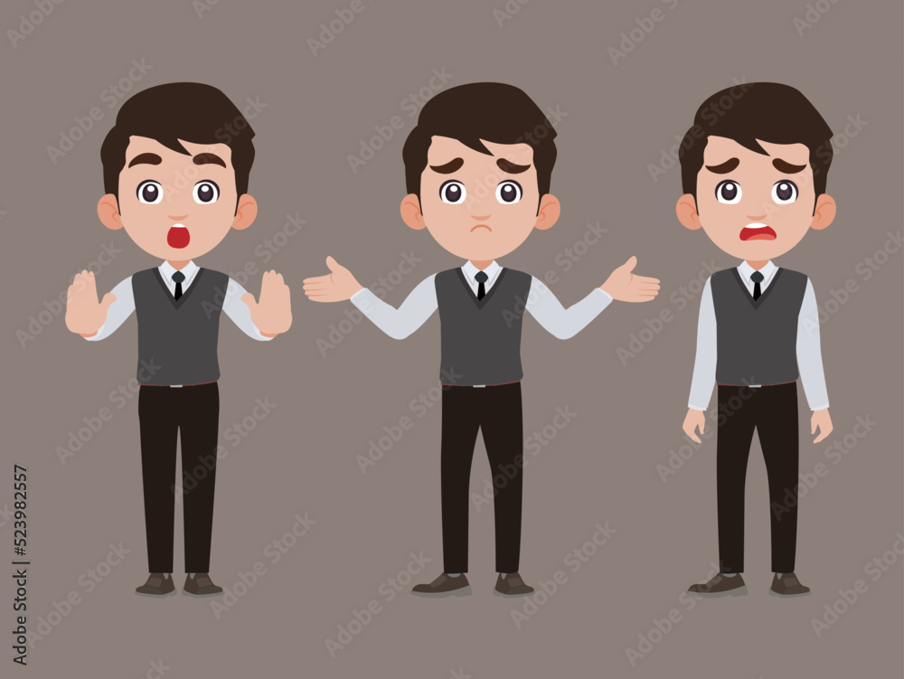 Business person in different positions set
Business person in different positions set