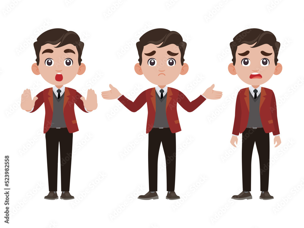 Business person in different positions set
Business person in different positions set