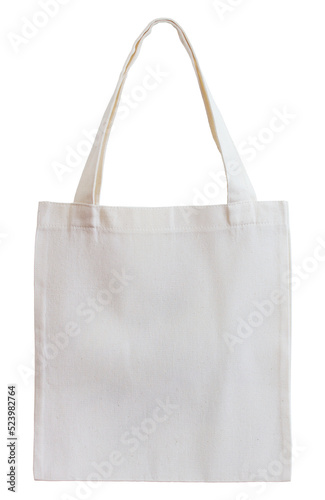white fabric bag isolated with clipping path for mockup