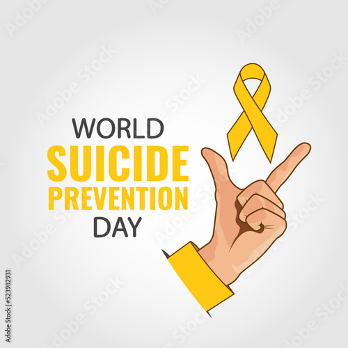 Vector Illustration of World suicide prevention day. 

