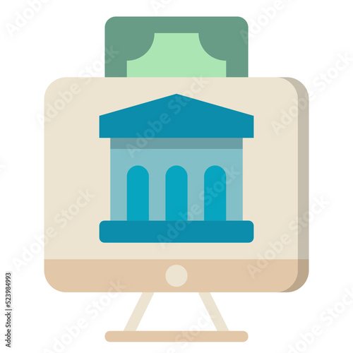 Online Banking flat icon.