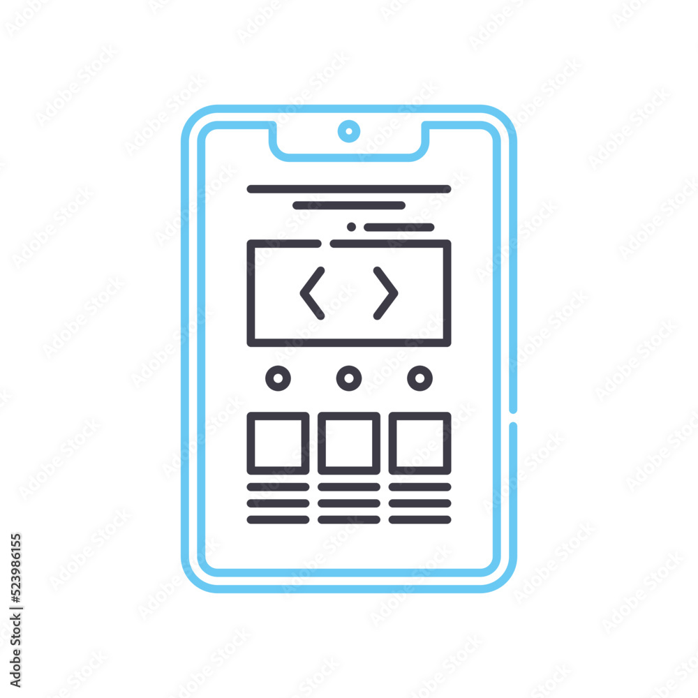 low fidelity wireframes line icon, outline symbol, vector illustration, concept sign low fidelity wireframes line icon, outline symbol, vector illustration, concept sign