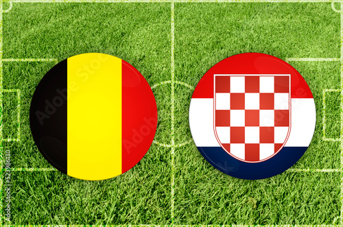 Illustration for Football match Belgium vs Croatia