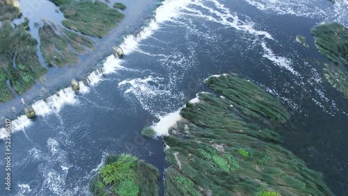 View of The Venta Rapid, widest waterfall in Europe