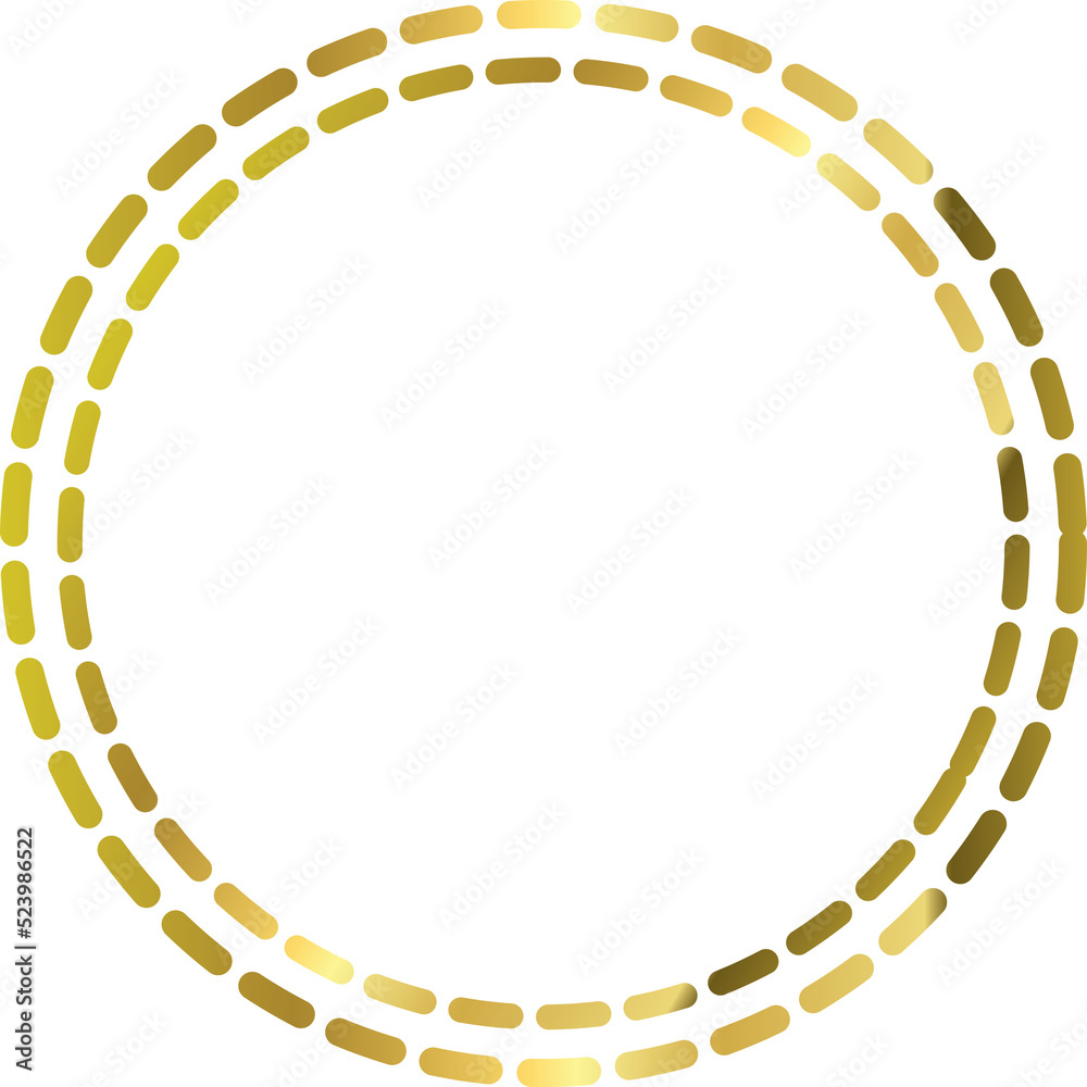 Abstract shapes in art deco style.gold circle