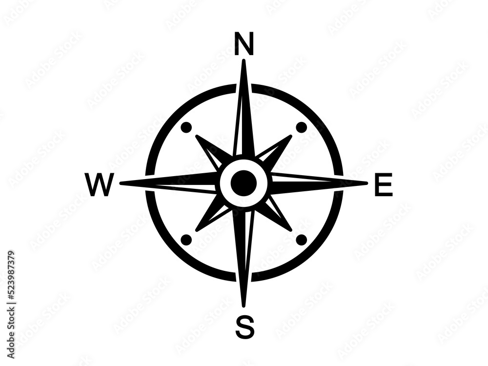 Wind Rose. Vector compass on an isolated background. Direction North, West, South, East. Vector symbol.
Wind Rose. Vector compass on an isolated background. Direction North, West, South, East. Vector symbol.