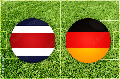 Illustration for Football match Costa Rica vs Germany