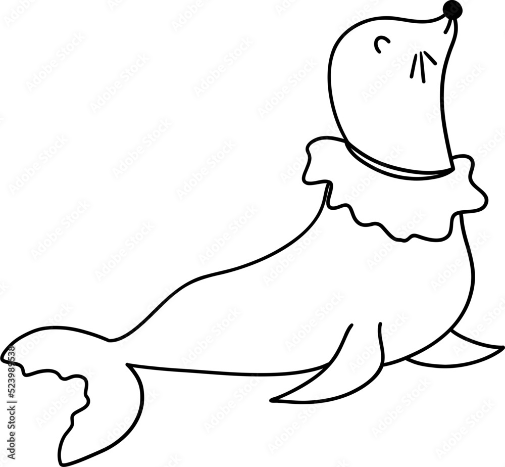 circus seal, circus animals concept circus seal, circus animals concept