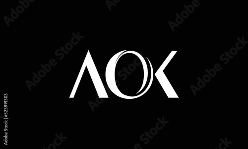  Letter AOK Logo Icon Vector Image Design For All Business 