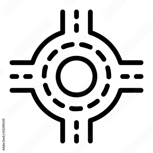 roundabout line icon