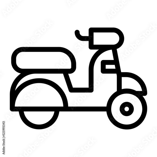 scooter line icon